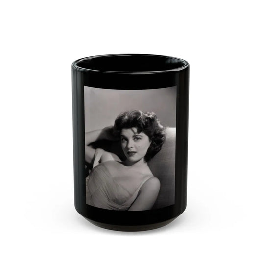 Tina Louise #108 (Vintage Female Icon) Black Coffee Mug-15oz-Go Mug Yourself