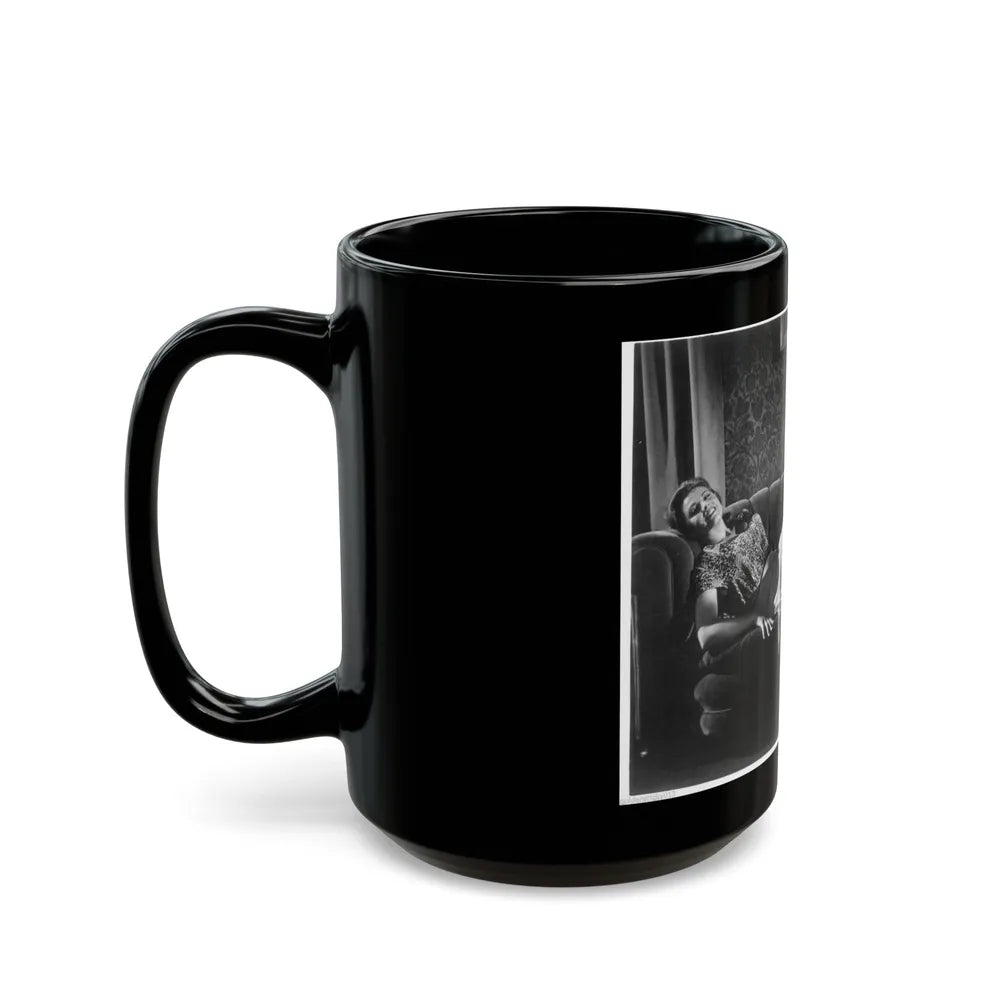 Tina Louise #118 (Vintage Female Icon) Black Coffee Mug-Go Mug Yourself