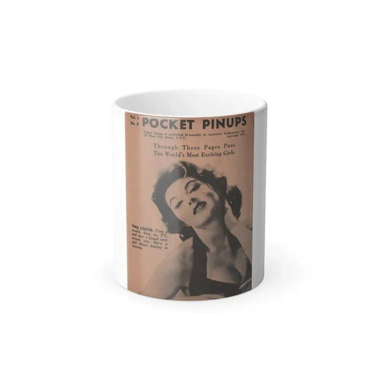 Tina Louise #119 - Pocket Pin-Ups Mag. '55 (Vintage Female Icon) Color Changing Mug 11oz Default Title 11oz - Go Mug Yourself