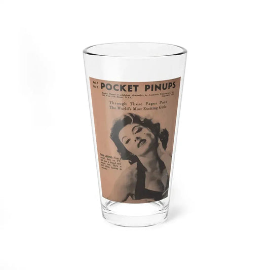 Tina Louise #119 -  Pocket Pin-Ups Mag. '55 (Vintage Female Icon) Pint Glass 16oz 16oz - Go Mug Yourself