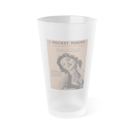Tina Louise #119 - Pocket Pin-Ups Mag. '55 (Vintage Female Icon) Frosted Pint Glass 16oz-16oz-Frosted-Go Mug Yourself