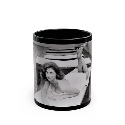 Tina Louise #120 (Vintage Female Icon) Black Coffee Mug-11oz-Go Mug Yourself