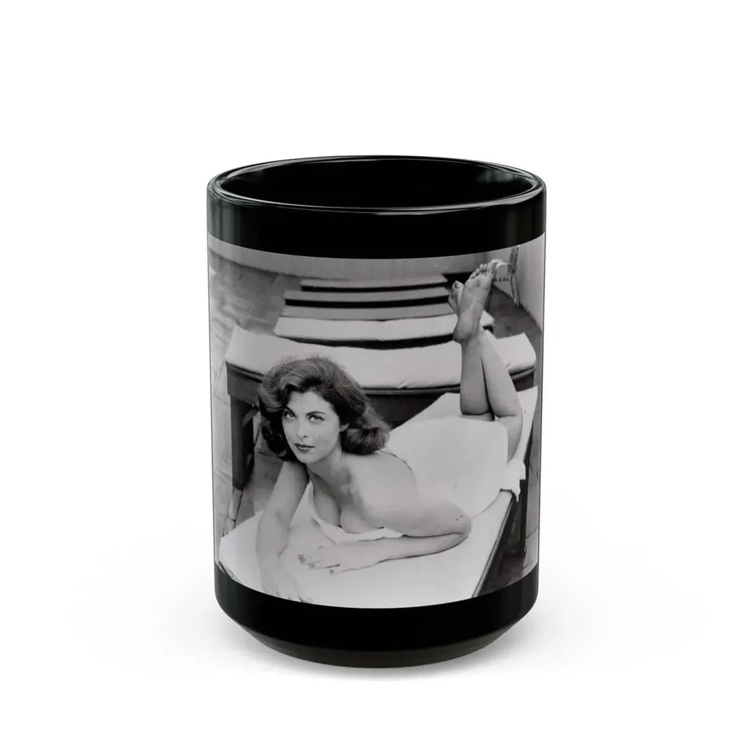 Tina Louise #120 (Vintage Female Icon) Black Coffee Mug 15oz - Go Mug Yourself