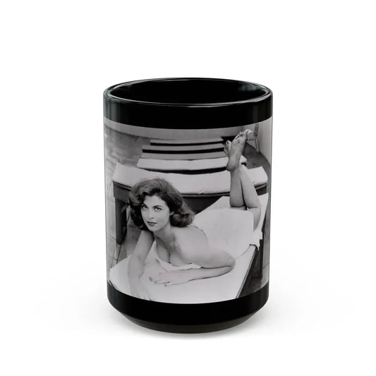 Tina Louise #120 (Vintage Female Icon) Black Coffee Mug 15oz - Go Mug Yourself