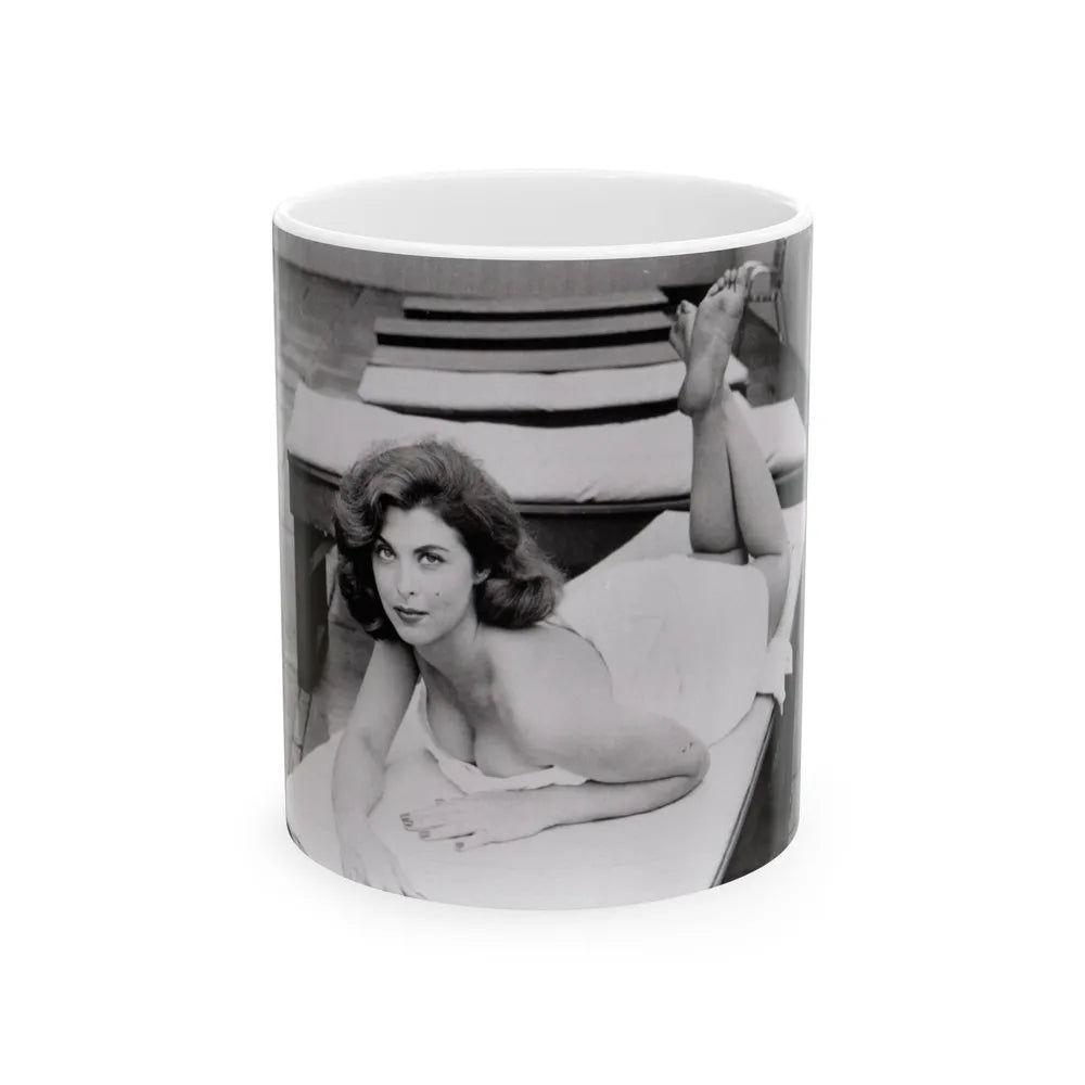 Tina Louise #120 (Vintage Female Icon) White Coffee Mug-11oz-Go Mug Yourself