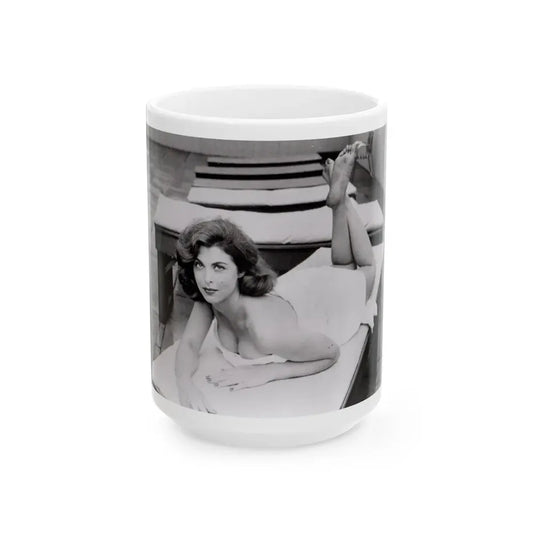 Tina Louise #120 (Vintage Female Icon) White Coffee Mug 15oz - Go Mug Yourself