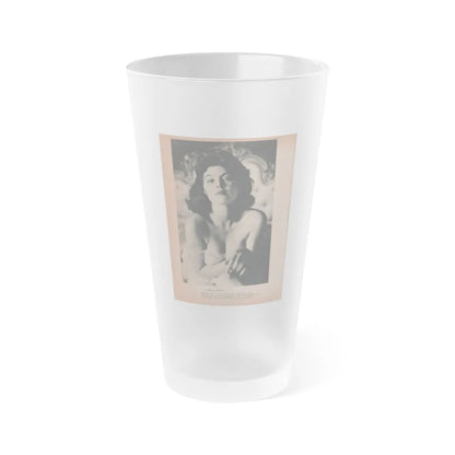 Tina Louise #123 - Bachelor Pin-Ups Issue #01 '57 - 1 B&W Photo, Caption & Brief Article (Vintage Female Icon) Frosted Pint Glass 16oz-16oz-Frosted-Go Mug Yourself