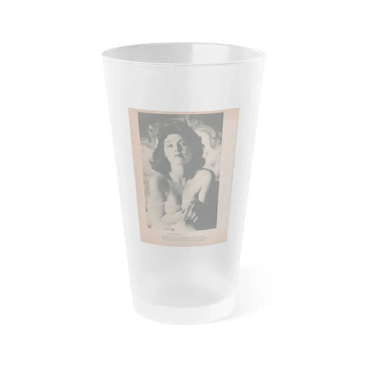 Tina Louise #123 - Bachelor Pin-Ups Issue #01 '57 - 1 B&W Photo,  Caption & Brief Article (Vintage Female Icon) Frosted Pint Glass 16oz 16oz Frosted - Go Mug Yourself