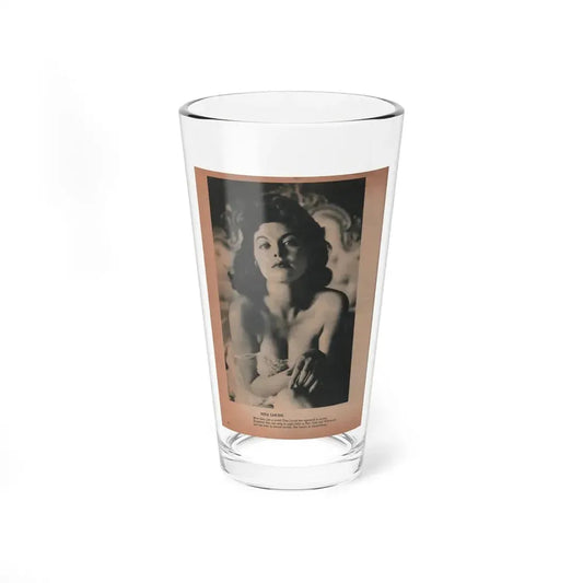 Tina Louise #123 - Bachelor Pin-Ups Issue #01 '57 - 1 B&W Photo,  Caption & Brief Article (Vintage Female Icon) Pint Glass 16oz 16oz - Go Mug Yourself