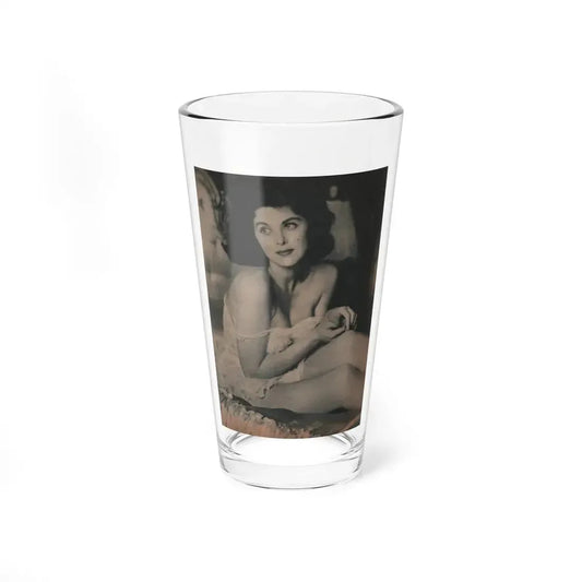 Tina Louise #124 - Bachelor Pin-Ups Issue #01 '57 - 1 B&W Photo (Vintage Female Icon) Pint Glass 16oz 16oz - Go Mug Yourself