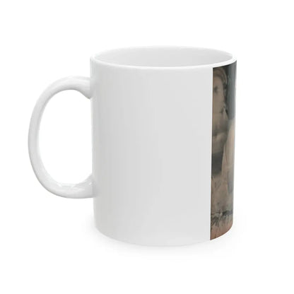 Tina Louise #124 - Bachelor Pin-Ups Issue #01 '57 - 1 B&W Photo (Vintage Female Icon) White Coffee Mug - Go Mug Yourself
