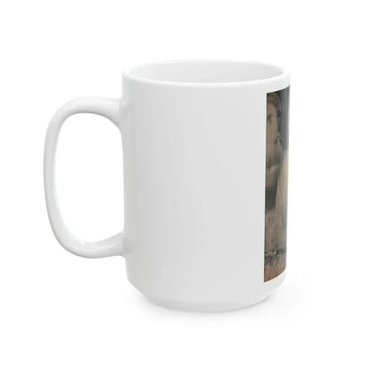 Tina Louise #124 - Bachelor Pin-Ups Issue #01 '57 - 1 B&W Photo (Vintage Female Icon) White Coffee Mug - Go Mug Yourself