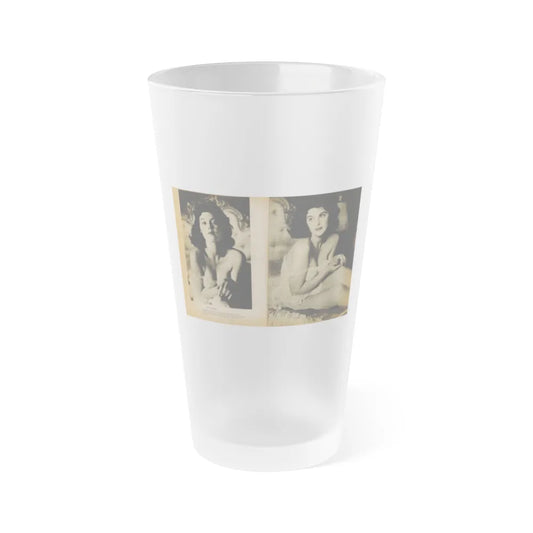 Tina Louise #125 - Bachelor Pin-Ups Issue #01 '57 - 2 Pages, 2 B&W Photos, Caption & Brief Article (Vintage Female Icon) Frosted Pint Glass 16oz-16oz-Frosted-Go Mug Yourself