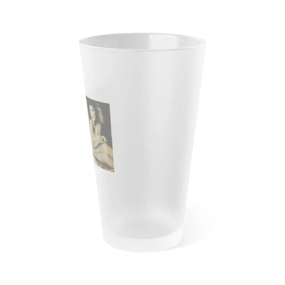 Tina Louise #125 - Bachelor Pin-Ups Issue #01 '57 - 2 Pages, 2 B&W Photos, Caption & Brief Article (Vintage Female Icon) Frosted Pint Glass 16oz-Go Mug Yourself