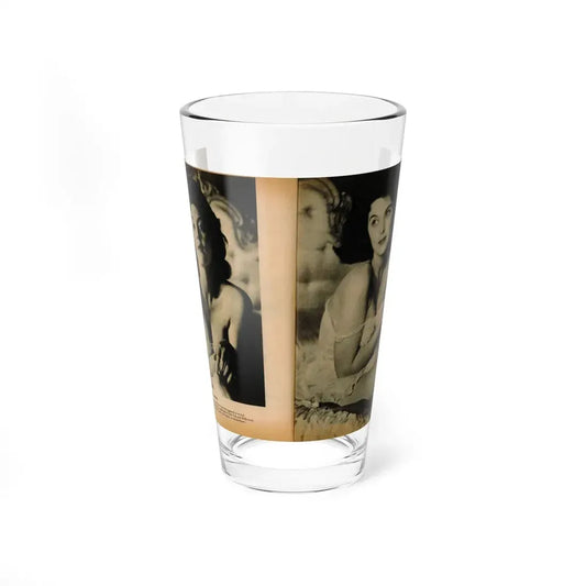 Tina Louise #125 - Bachelor Pin-Ups Issue #01 '57 - 2 Pages, 2 B&W Photos, Caption & Brief Article (Vintage Female Icon) Pint Glass 16oz 16oz - Go Mug Yourself
