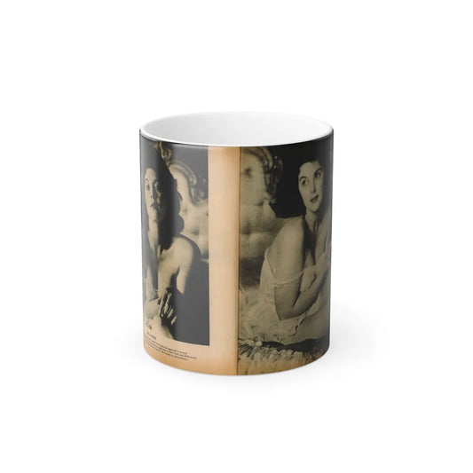 Tina Louise #125 - Bachelor Pin-Ups Issue #01 '57 - 2 Pages, 2 B&W Photos, Caption & Brief Article (Vintage Female Icons) Color Changing Mug 11oz-11oz-Go Mug Yourself