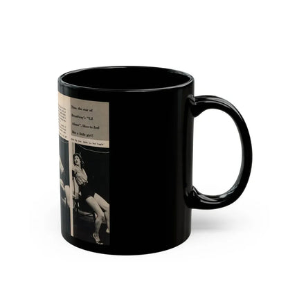 Tina Louise #131 - 2 Pages, 3 B&W Photos, Short Article & Captions from Foto-rama Digest Mag. May '58 (Vintage Female Icon) Black Coffee Mug - Go Mug Yourself