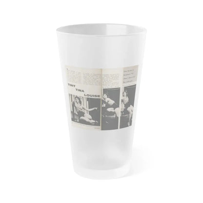 Tina Louise #131 - 2 Pages, 3 B&W Photos, Short Article & Captions from Foto-rama Digest Mag. May '58 (Vintage Female Icon) Frosted Pint Glass 16oz 16oz Frosted - Go Mug Yourself