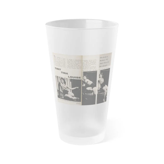 Tina Louise #131 - 2 Pages, 3 B&W Photos, Short Article & Captions from Foto-rama Digest Mag. May '58 (Vintage Female Icon) Frosted Pint Glass 16oz-16oz-Frosted-Go Mug Yourself