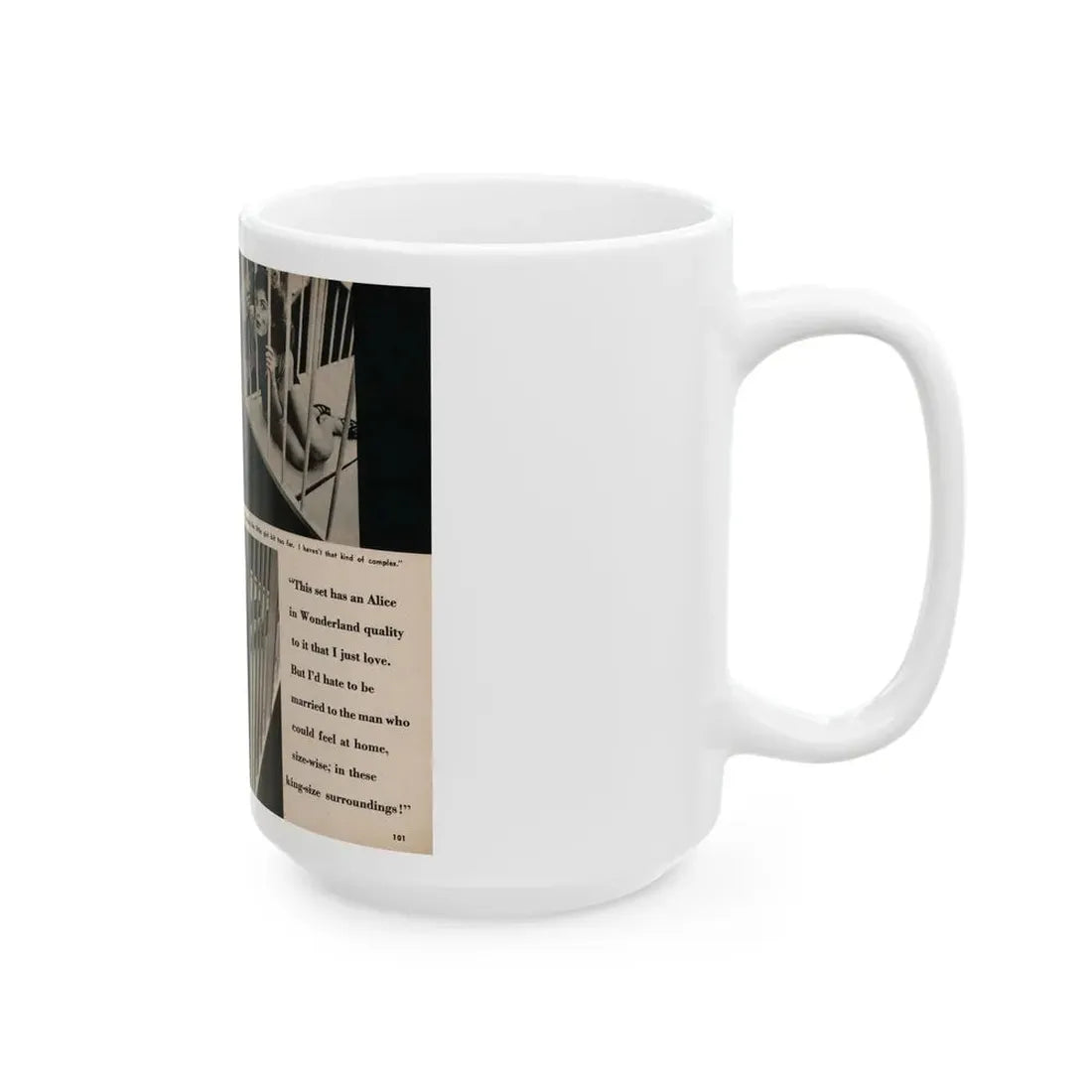 Tina Louise #132 - 2 Pages, 3 B&W Photos, Short Article Cont. & Captions from Foto-rama Digest Mag. May '58 (Vintage Female Icon) White Coffee Mug - Go Mug Yourself