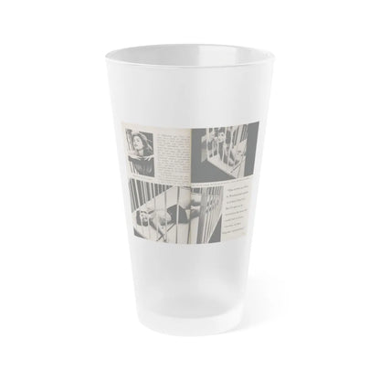 Tina Louise #132 - 2 Pages, 3 B&W Photos, Short Article Cont. & Captions from Foto-rama Digest Mag. May '58 (Vintage Female Icon) Frosted Pint Glass 16oz-16oz-Frosted-Go Mug Yourself