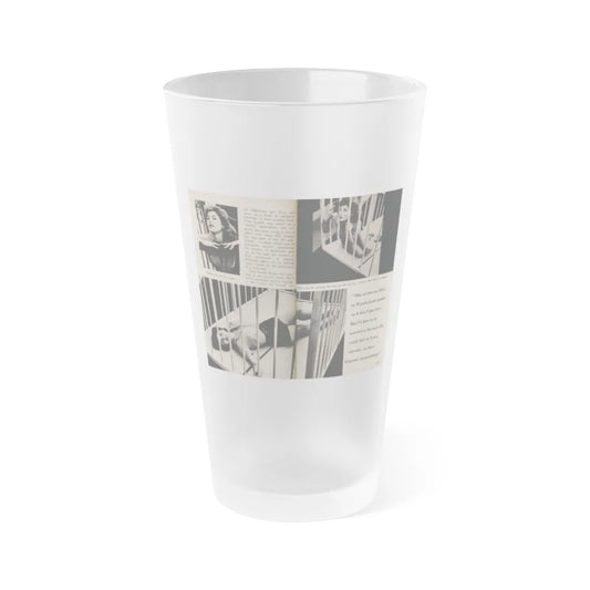 Tina Louise #132 - 2 Pages, 3 B&W Photos, Short Article Cont. & Captions from Foto-rama Digest Mag. May '58 (Vintage Female Icon) Frosted Pint Glass 16oz-16oz-Frosted-Go Mug Yourself