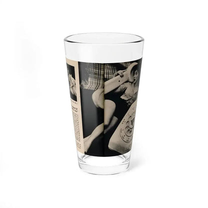 Tina Louise #133 - 2 Pages, 2 B&W Photos, Short Article End & Captions from Foto-rama Digest Mag. May '58 (Vintage Female Icon) Pint Glass 16oz 16oz - Go Mug Yourself