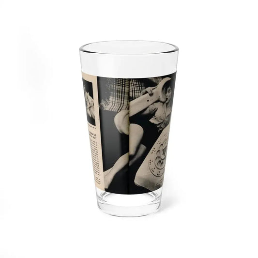 Tina Louise #133 - 2 Pages, 2 B&W Photos, Short Article End & Captions from Foto-rama Digest Mag. May '58 (Vintage Female Icon) Pint Glass 16oz 16oz - Go Mug Yourself
