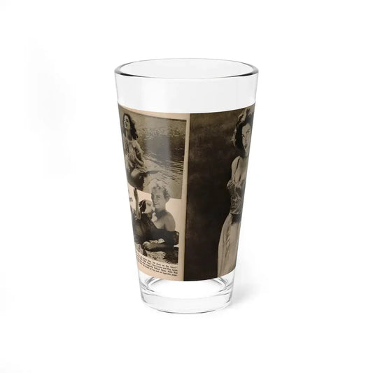Tina Louise #134 - 2 Pages, 2 B&W Photos from PIC Digest Mag. September '58 (Vintage Female Icon) Pint Glass 16oz 16oz - Go Mug Yourself