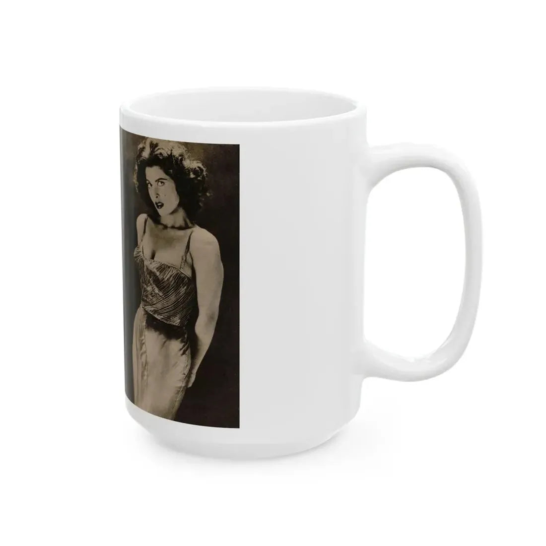 Tina Louise #134 - 2 Pages, 2 B&W Photos from PIC Digest Mag. September '58 (Vintage Female Icon) White Coffee Mug - Go Mug Yourself