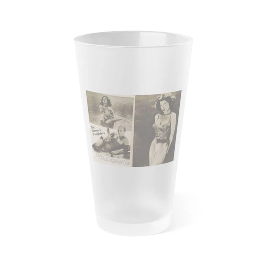 Tina Louise #134 - 2 Pages, 2 B&W Photos from PIC Digest Mag. September '58 (Vintage Female Icon) Frosted Pint Glass 16oz-16oz-Frosted-Go Mug Yourself