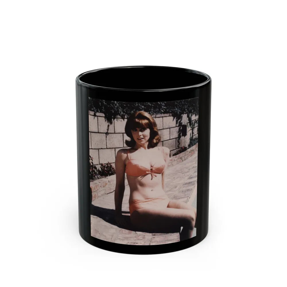 Tina Louise #18 (Vintage Female Icon) Black Coffee Mug-11oz-Go Mug Yourself