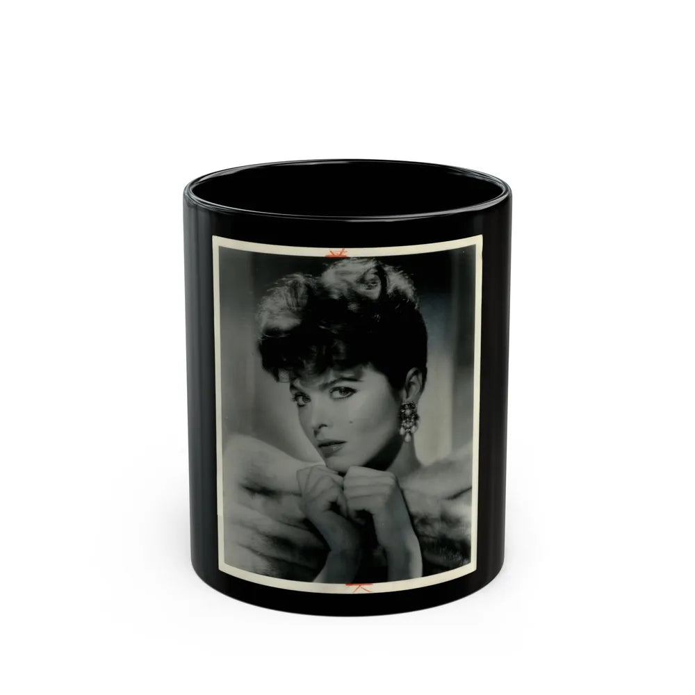 Tina Louise #32 (Vintage Female Icon) Black Coffee Mug-11oz-Go Mug Yourself