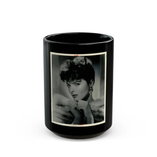 Tina Louise #32 (Vintage Female Icon) Black Coffee Mug-15oz-Go Mug Yourself