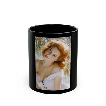 Tina Louise #55 (Vintage Female Icon) Black Coffee Mug-11oz-Go Mug Yourself