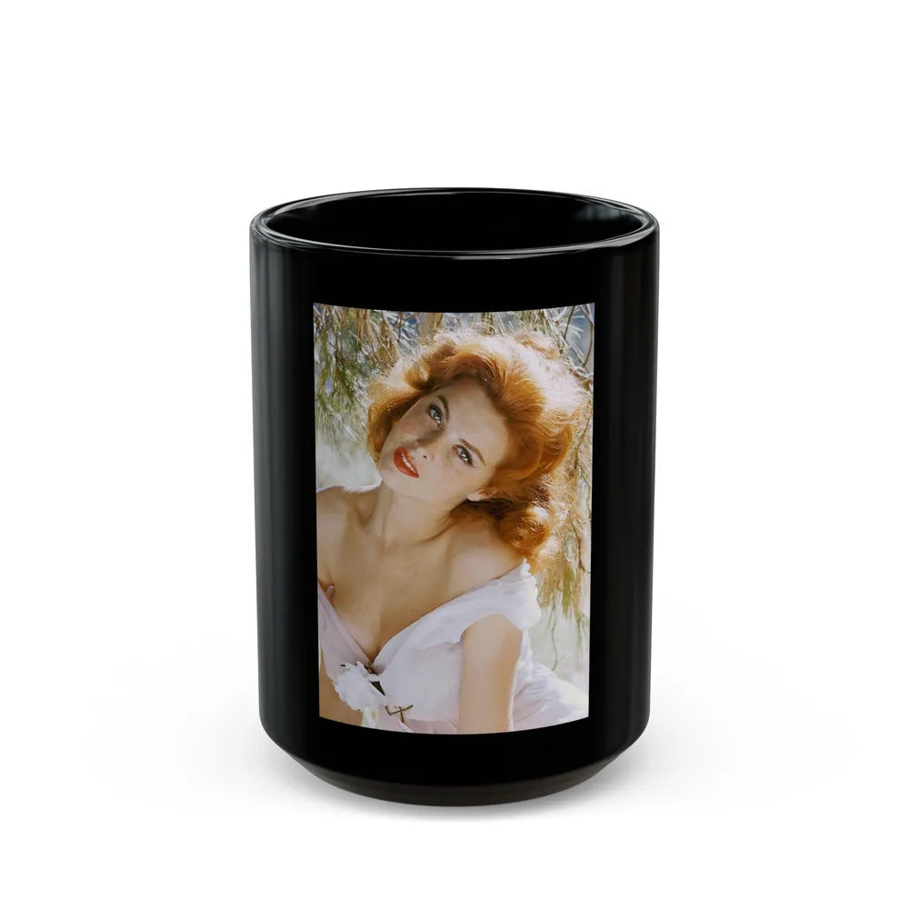 Tina Louise #55 (Vintage Female Icon) Black Coffee Mug-15oz-Go Mug Yourself