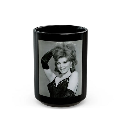 Tina Louise #63 (Vintage Female Icon) Black Coffee Mug-15oz-Go Mug Yourself