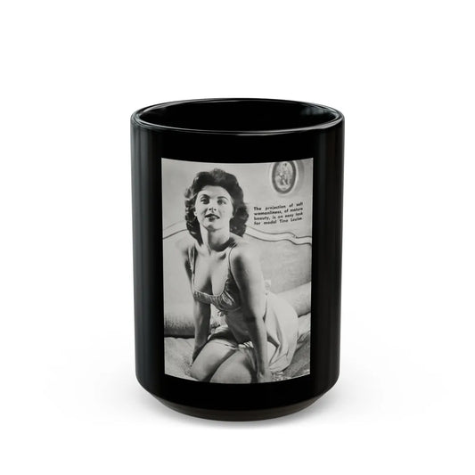 Tina Louise #92 (Vintage Female Icon) Black Coffee Mug-15oz-Go Mug Yourself