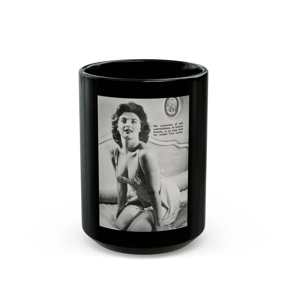 Tina Louise #92 (Vintage Female Icon) Black Coffee Mug 15oz - Go Mug Yourself