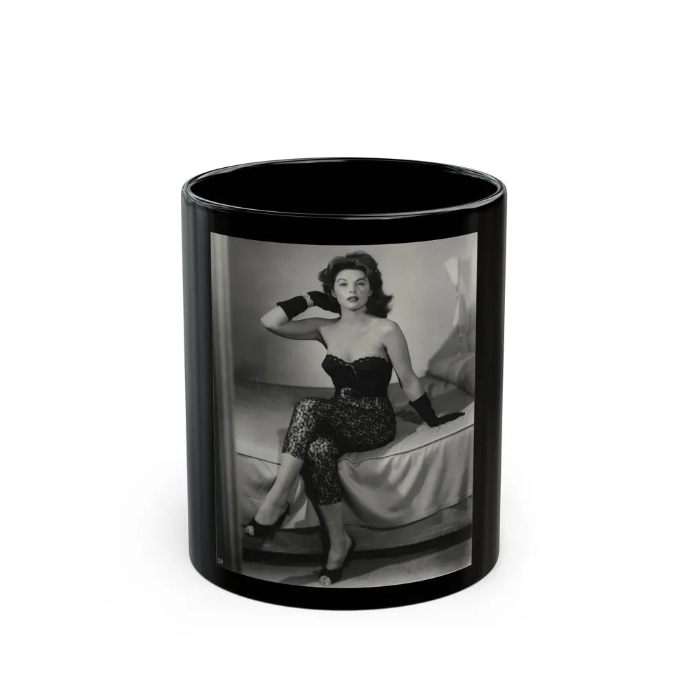 Tina Louise #93 (Vintage Female Icon) Black Coffee Mug-11oz-Go Mug Yourself