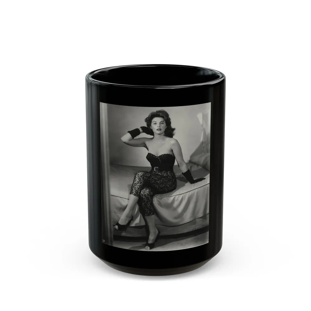 Tina Louise #93 (Vintage Female Icon) Black Coffee Mug-15oz-Go Mug Yourself