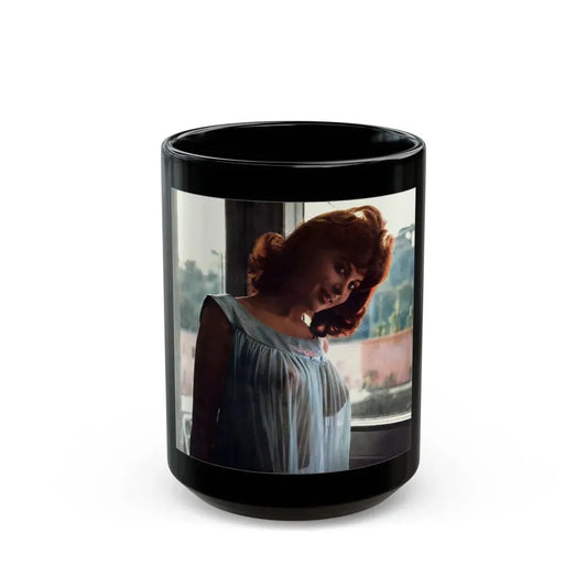 Tina Louise #95 - See through night gown (Vintage Female Icon) Black Coffee Mug 15oz - Go Mug Yourself