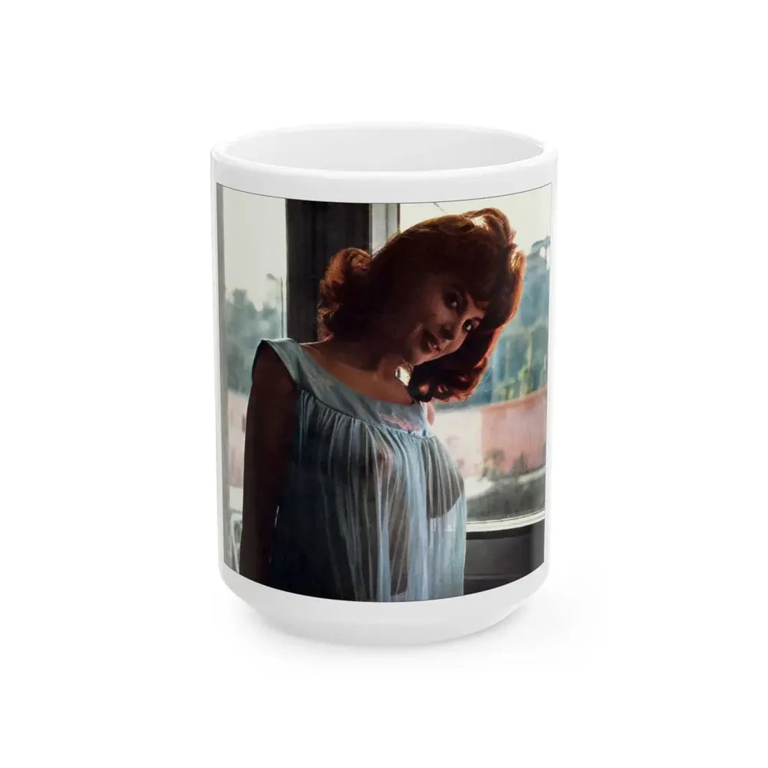 Tina Louise #95 - See through night gown (Vintage Female Icon) White Coffee Mug 15oz - Go Mug Yourself