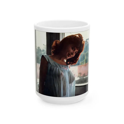 Tina Louise #95 - See through night gown (Vintage Female Icon) White Coffee Mug 15oz - Go Mug Yourself