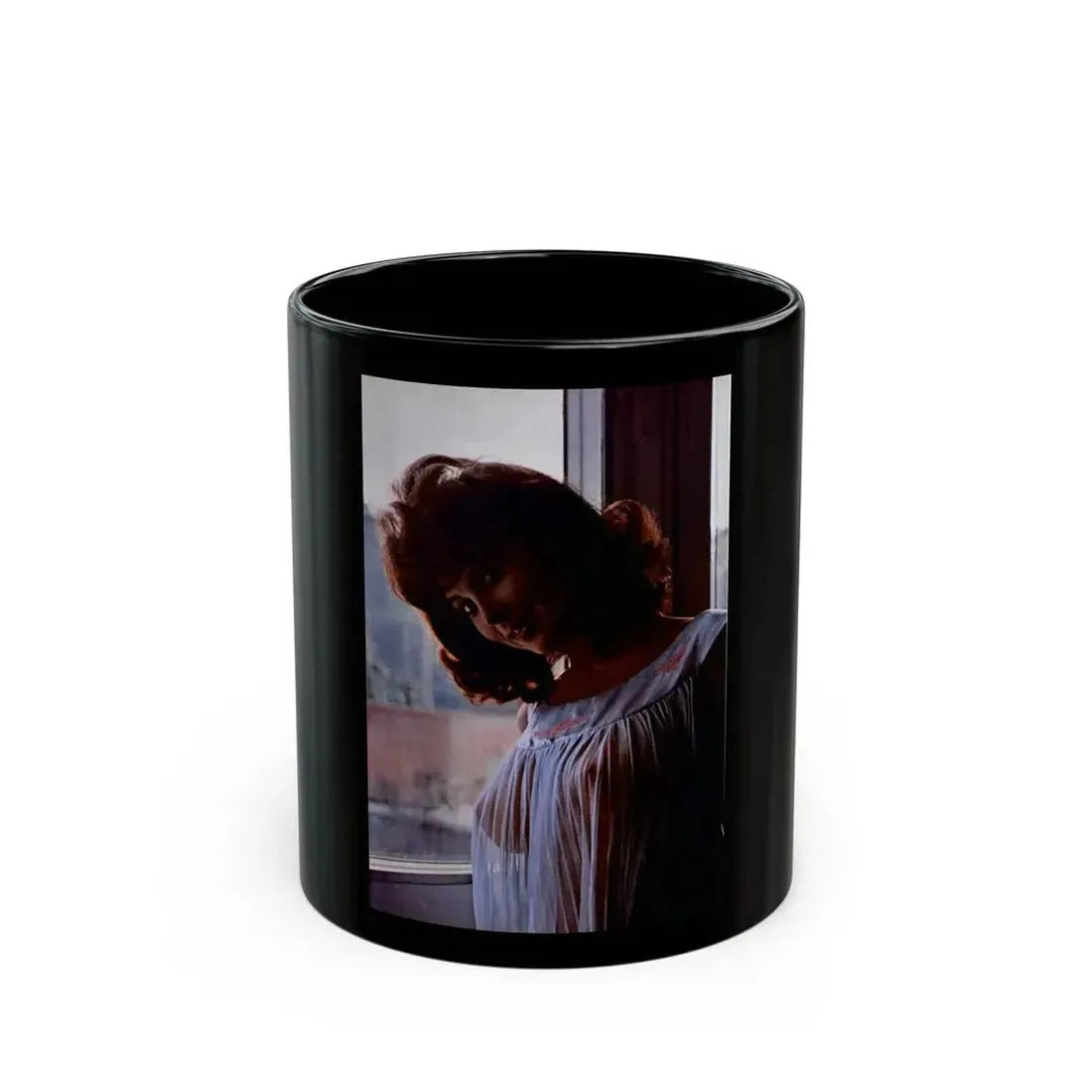 Tina Louise #96 - See through night gown (Vintage Female Icon) Black Coffee Mug 11oz - Go Mug Yourself