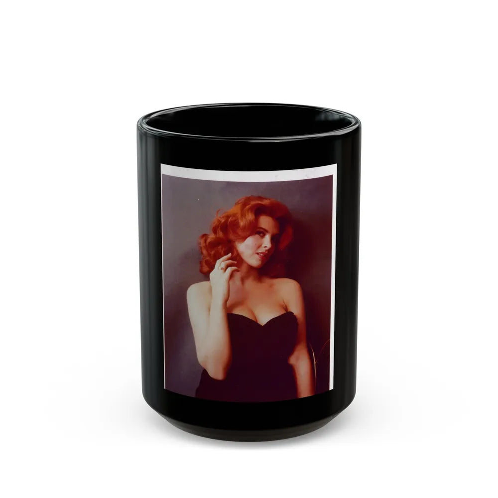 Tina Louise #99 (Vintage Female Icon) Black Coffee Mug-15oz-Go Mug Yourself