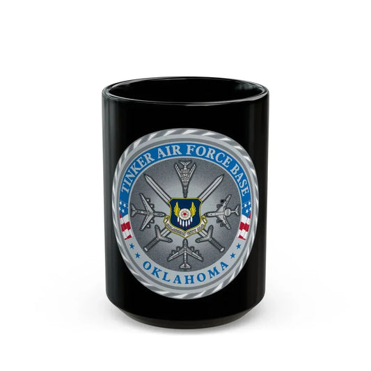 Tinker AF Base (U.S. Air Force) Black Coffee Mug 15oz - Go Mug Yourself