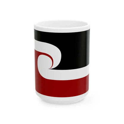 Tino Rangatiratanga Maori Flag (New Zealand) White Coffee Mug 15oz - Go Mug Yourself