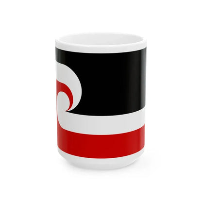 Tino Rangatiratanga Maori sovereignty movement flag (New Zealand) White Coffee Mug 15oz - Go Mug Yourself