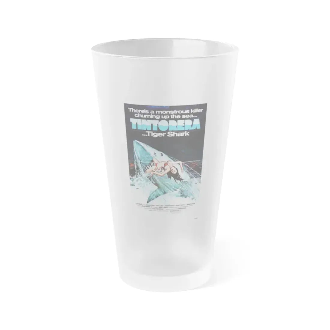 TINTORERA 1977 Movie Poster - Frosted Pint Glass 16oz 16oz Frosted - Go Mug Yourself